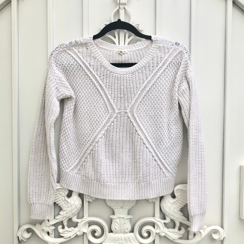 🌈SILENT+NOISE WHITE CROP SWEATER